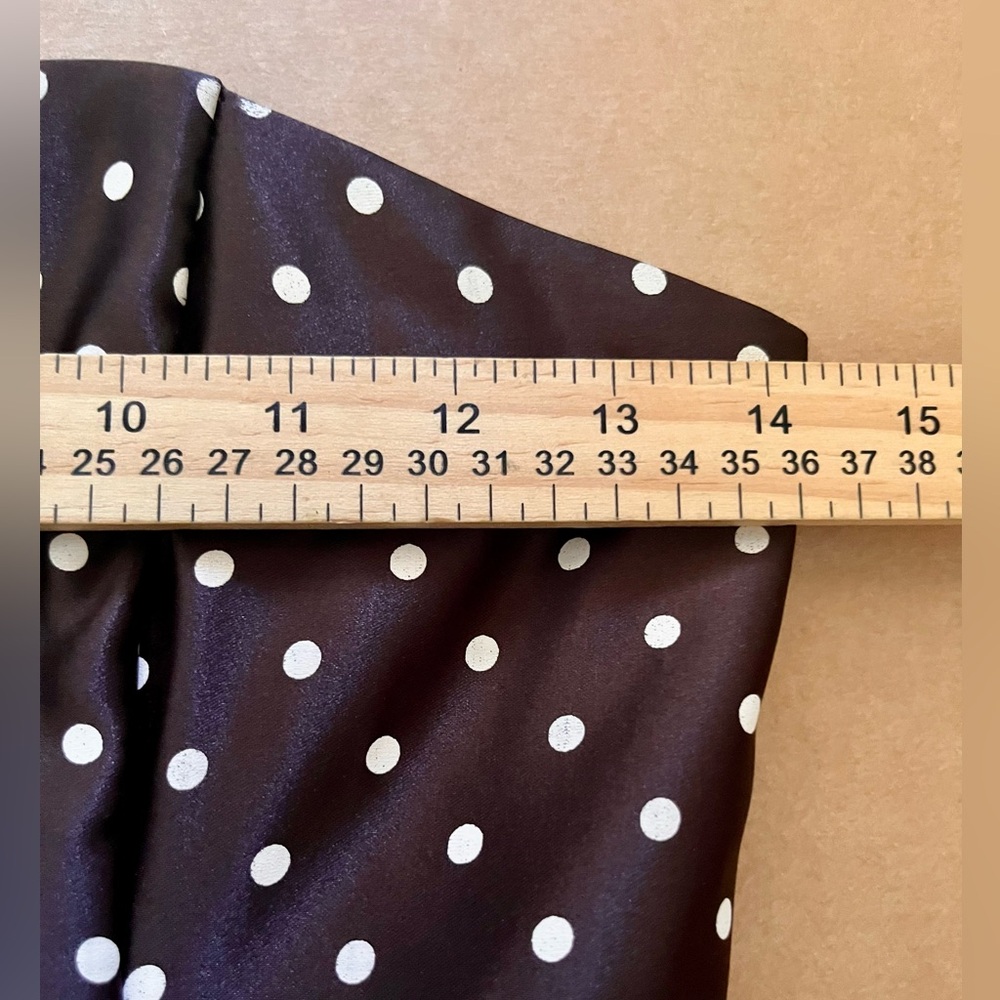 Vintage Jessica McClintock Gunne Sax Polka Dot Strapless Mini Dress size 3/4 USA - Picture 11 of 16